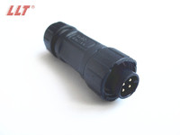 Connecteur étanche LLT M12 IP67 12V, 2, 3, 4 broches, montage sur panneau femelle et fiche mâle pour éclairage LED