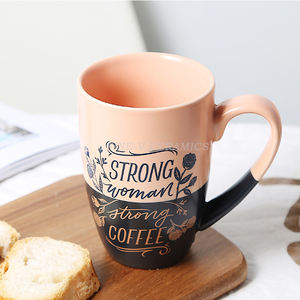 Tasse de grande capacité avec logo personnalisé, tasse d'eau de bureau, lettres anglaises, tasse de Rose forte, tasse de bière en céramique florale s - Product Image 3