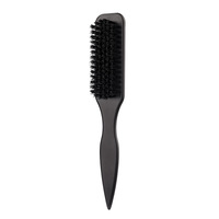 Brosse à barbe à poils de sanglier imprimé léopard pour hommes, brosse de toilettage pour patte de requin