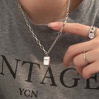 Collar con Colgante de Estrella y Letra Cuadrada, Cadena de Clavícula Simple y Moderna, Joyería de Moda para Mujer, Regalo
