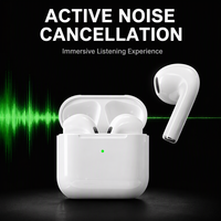 Earbud TWS Peredam Kebisingan Aktif 5.0 Nirkabel dalam Telinga Headset Hybrid Driver Kontrol Sentuh Tahan Air