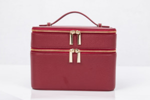 Koncai Duo Vanity trường hợp Burgundy lớn Chức năng du lịch trang điểm Túi tổ chức với chia có thể tháo rời - Product Image 3