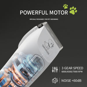 Kit de toilettage pour animaux de compagnie, <span class=keywords><strong>ciseaux</strong></span> sans fil rechargeables avec lampe LED, céramique sûre, acier inoxydable, ABS de luxe pour chiens et chats - Product Image 5