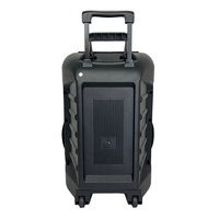 Haut-parleur de karaoké sur chariot en plastique avec LED RGB, 12 pouces, 20W, subwoofer de 12 pouces, avec poignée et roues - Prix usine