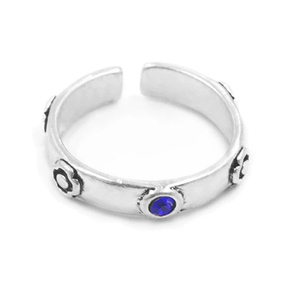 Anillos Metálicos de 2 Colores con Dijes Azules y Rojos del Castillo de <span class=keywords><strong>Howl</strong></span> de Anime para Cosplay - Product Image 2