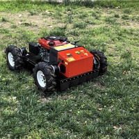 Tondeuse à gazon radiocommandée de qualité industrielle à 4 roues, largeur de coupe de 550 mm, bac à herbe de 60 L et moteur à couple élevé