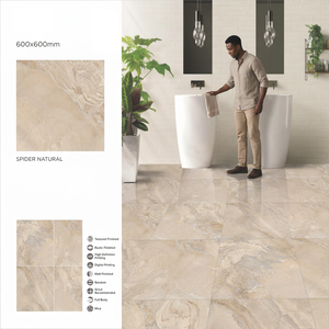 Azulejos de Porcelana Mate Vaagli con Acabado Metálico, 600x600mm, 8mm, Diseño Cerámico con Aspecto de Piedra Rústica - Product Image 5