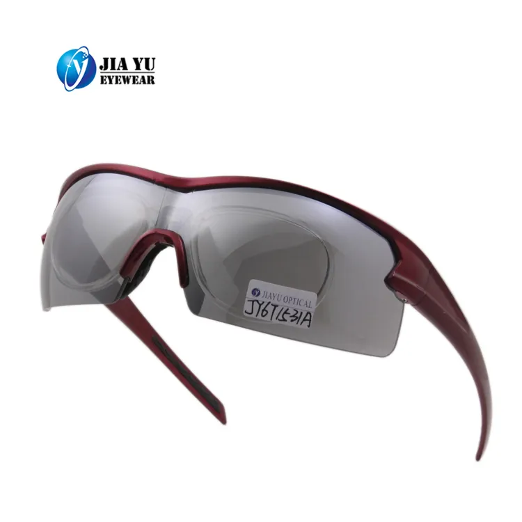 Xiamen Factory One piece Lens with Prescription RX insert rim Sports Sunglasses