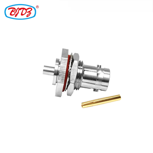 Fábrica Bnc hembra Jack mamparo impermeable para Rg405 Rg 405 086 Cable soldadura Pin Rf conector coaxial convertidor conector - Product Image 2