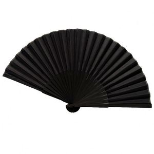 พัดไม้ไผ่พับได้ขนาดใหญ่สีดำ ตกแต่งโลโก้ส่วนตัว พิมพ์ลายตามสั่ง - Product Image 4
