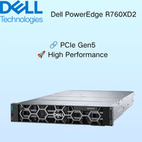 Original untuk Server R760xd2 2U Intel Xeon Silver Gold 3.0GHz Intel Xeon Rack R760xd2 Server Rak Gaya Terbaru 2U Rak Xeon Dell