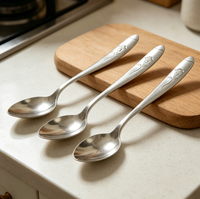 Ensemble de couverts en acier inoxydable 410, miroir, léger, coupe diamant, anti-corrosion, cuillère et fourchette, coffret cadeau pour buffet