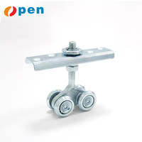 Roulette de porte coulissante à suspension supérieure en acier galvanisé argenté, durable, antirouille, design moderne, pour entrepôt, modèle G2 - Vente populaire