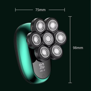 6 in 1 Mens Grooming Kit 7D <b>Head</b> <b>Razor</b> Waterproof Anti-Pinch LED Display USB Rechargeable Electric Shaver for Bald Men - Product Image 6