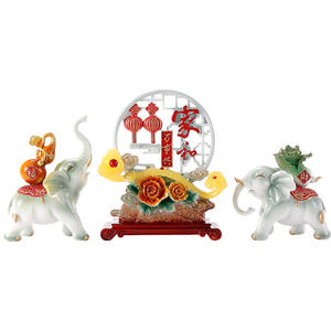 Nueva Figura Decorativa de Elefante Esculpida en Resina Epoxi China, Personalizada, para Decoración del Hogar, Entrada o Sala de Estar - Product Image 1