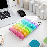 Nouvelle Boîte à Pilules Portable en Plastique Noire à 21 Compartiments avec Système de Classification par Semaine, Personnalisable