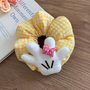 Coletero de Tela con Lazo Creativo Amarillo, Diseño de Dibujos Animados, Estilo Nuevo, Accesorios para el Cabello de Mujer, para Bodas - Product Image 6