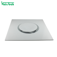 Grilles réglables en aluminium pour la climatisation HVAC, diffuseur de plafond carré-rond avec amortisseur