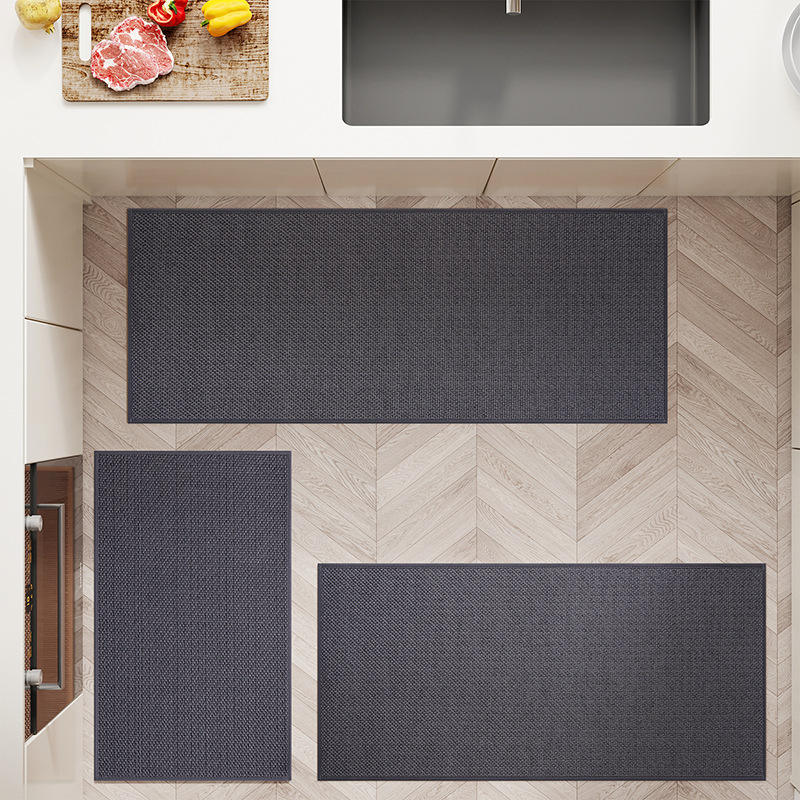 Tapis tissé caoutchouc-gris étoilé