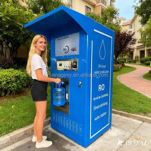 Distributeur d'eau RO extérieur personnalisé pour écoles, usines, centres commerciaux, avec QR code, jetons et filtres multiples - Product Image 2