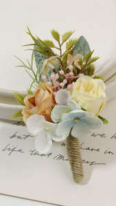 Yoyo ओम दुल्हन शादी के सामान पिन ब्रोच कृत्रिम हाथ फूल प्रोम कलाई कोर - Product Image 4