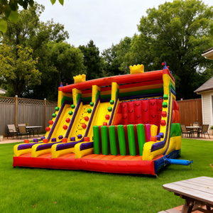 Mur d'escalade gonflable 3-en-1 de qualité commerciale, respectueux de l'environnement, avec toboggan et labyrinthe, pour <span class=keywords><strong>parc</strong></span> d'attractions extérieur et intérieur - Product Image 3