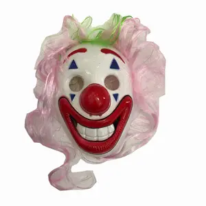 All'ingrosso Halloween Easter Party Cosplay nuovo Clown parrucche maschera divertente Joker maschera di plastica Halloween PVC maschera da Clown