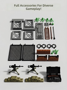 Jouets en plastique à assembler, blocs de construction, accessoires pour figurines de soldats, armes, grenades, lance-roquettes, fusils anti-aériens, briques militaires - Product Image 5