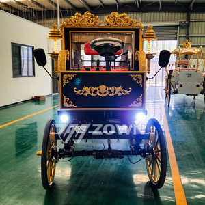 Calèche royale électrique entièrement fermée avec roues solides, chariot de luxe résistant aux intempéries pour toutes les saisons, zones touristiques et stations balnéaires - Product Image 2