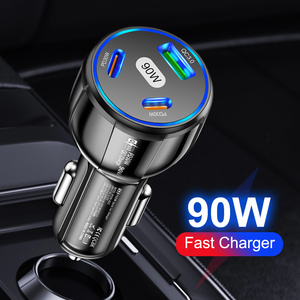<span class=keywords><strong>Chargeur</strong></span> de voiture USB PD 90W, 3 Ports USB Type C, charge rapide 3.0, adaptateur de téléphone pour <span class=keywords><strong>iPhone</strong></span> 15 <span class=keywords><strong>14</strong></span> Xiaomi Samsung Huawei - Product Image 3