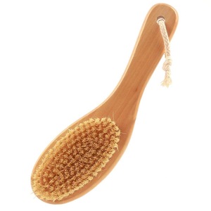 JIEFU Brosse pour le corps en poils naturels à manche cubique Brosse pour le bain et la douche pour la peau sèche Massage SPA - Product Image 4
