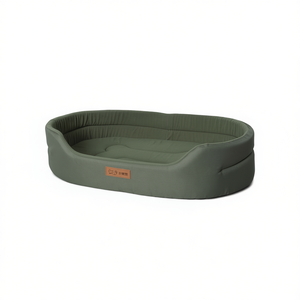 Cama Ortopédica para Perro, Tamaño Mediano, Espuma Viscoelástica, Forma Ovalada, Funda Extraíble y Lavable, Sofá para Mascotas de Interior, Gris - Product Image 1