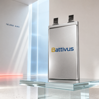 Batterie lithium-ion NMC en pochette Battivus SA34 3.40V 18000mAh 61.2Wh 7.3mm à anode en silicium mince, cellule Li-ion haute énergie 380Wh/kg