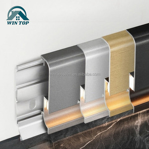 Vincere il battiscopa con superficie curva con profilo in alluminio con luce a LED a <span class=keywords><strong>parete</strong></span> pannelli decorativi battiscopa linea - Product Image 6
