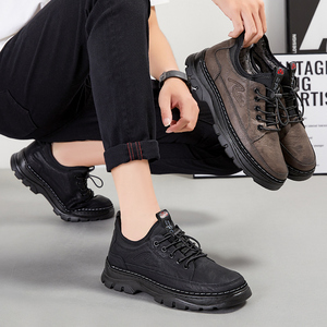 Lightweight Breathable Mesh Cloth Men's Casual Sneakers Comfortable Soft Shock Elevator Lazy Shoes Platform Lace-up - Product Image 4