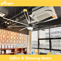 Ventilateur de grande taille, excellente ventilation, ventilateur HVLS avec éclairage LED, moteur de ventilateur de grande taille