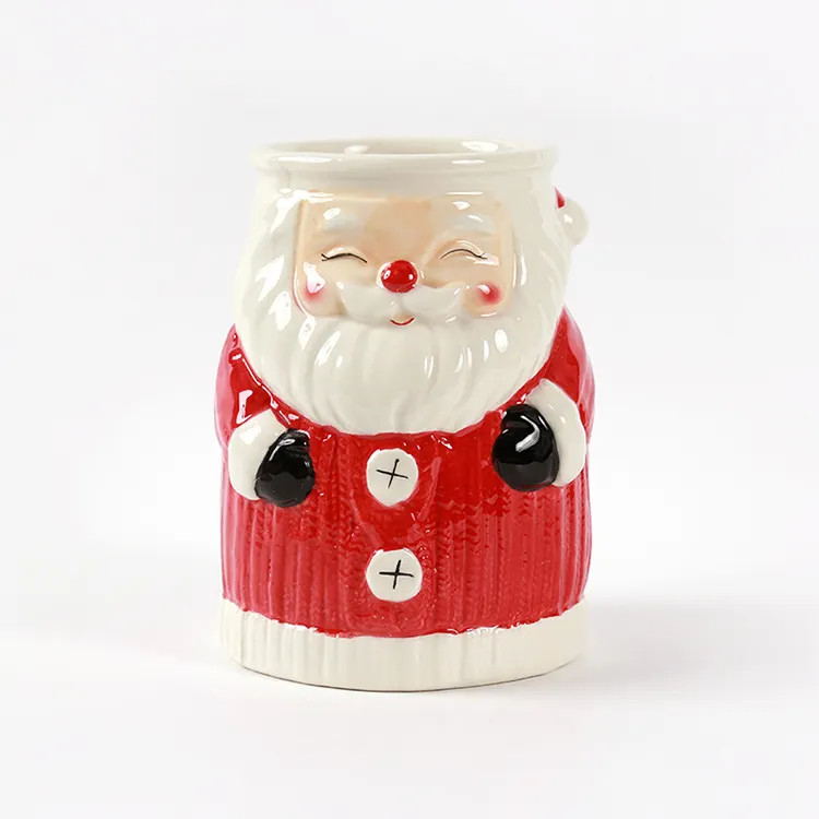 Hot Selling christmas decoration Lovely ceramic Santa Claus For Christmas home decoration