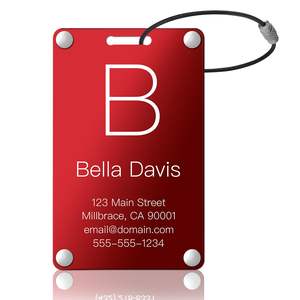 Custom Personalized Metal <b>Luggage</b> Tags & Labels-Water Resistant Durable Custom Color & Size - Product Image 5