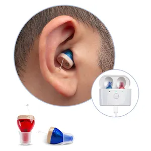Alat bantu dengar Audifonos, perlengkapan perawatan kesehatan China Harga Bagus Untuk alat bantu dengar Senior Mini dapat diisi ulang