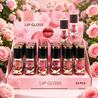 Huile à lèvres liquide longue tenue Bow Diamond Glitter, couleurs pré-teintes, non collante, hydratante, pour occasions spéciales et fêtes, pour femmes