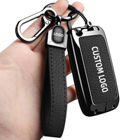 Housse de clé de voiture en alliage de zinc et cuir pour Chery Jetour G700, coque de protection de clé à distance antichoc de qualité supérieure avec porte-clés