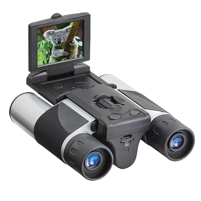 DT10 Children's Outdoor Nature Exploration Dual-Lens 10x Zoom Digital Binoculars 2.5K Video Recording High-Definition Black