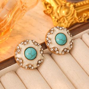 Conjuntos de Collares de Moda Clásicos para Mujer, con Perlas Irregulares y Piedras Turquesa, Chapados en Oro, Estilo Occidental, de Aleación Cristiana, Tendencia 2025 - Product Image 5