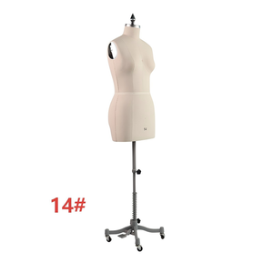 Prix d'usine - Mannequin de couture professionnel en cuir PU beige et blanc, sans tête ni bras, <span class=keywords><strong>pour</strong></span> la confection de robes DIY - Product Image 5