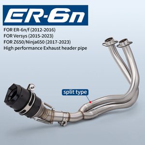 Nuevo tubo de <span class=keywords><strong>escape</strong></span> de motocicleta <span class=keywords><strong>ER6N</strong></span> ER6F Versys 650 Z650 Ninja650 Front Mid Link Pipe - Product Image 2