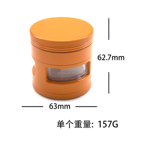 Grinder per Erbe, Tabacco e Spezie in Alluminio Anodizzato <span class=keywords><strong>a</strong></span> 4 Strati, 63mm, con Tre Aperture Laterali, Verniciatura Ceramica, Portatile, Logo Personalizzato, Vendita all'Ingrosso - Product Image 6