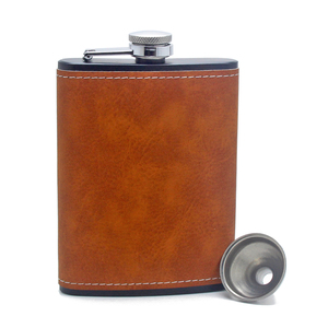 Relaxdays Petaca XXL 1.8L Con Funda De Cuero Sintético - Cantimplora De Acero Inoxidable Para Festivales Y Senderismo