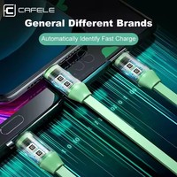 CAFELE kabel USB C pengisian daya cepat, kabel Data Tipe C 3 1 dapat ditarik 100W, kabel Data untuk ponsel laptop 12 bulan