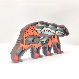 Adorno de Madera de Alta Calidad, Decoración Creativa para el Hogar y Escritorio, Ecológico, Nuevo, Tallado de Animales en Madera, Navidad, Dropshipping - Product Image 1