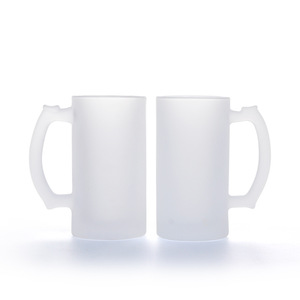 Taza de Vidrio Esmerilado para Sublimación de 20 oz con Asa, Vaso para Cerveza, Taza Portátil - Product Image 4